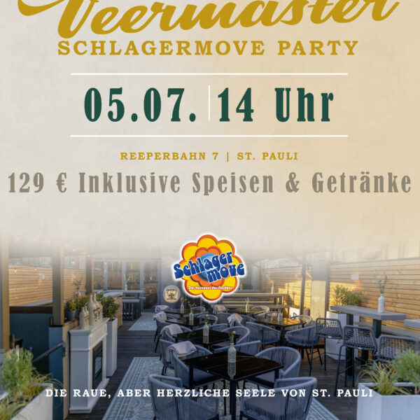 Schlager Party im Veermaster am 5.7.2025 ab 14 Uhr